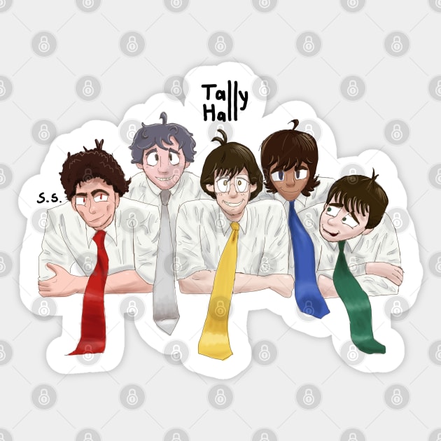 Tally Hall Group Sticker by The Cat that Draws